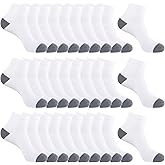 EverKnits 30 Pairs Ankle Socks For Men - Lightweight Mens Socks Size 9-12 Thin Casual Quarter Bulk Socks
