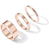 PAVOI 18K Gold Plated 3 Rings Set | Gold Stacking Rings for Women | Stacking Ring Set