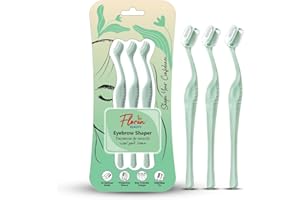 Floren Eyebrow Shaper Razor for Women | Pack of 3 | Precision Eyebrow Trimmer | German SS Blade | Painless Razor for Upper Li