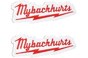 My Back Hurts Patch, 2 Pcs Embroidered Meme Biker Patch, Funny Morale Hook & Loop Emblem for Tactical Backpacks, Hats, Lunch 