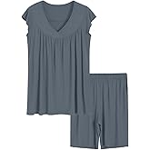 Latuza Women's Bermuda Pajama Shorts Set Soft Viscose Pj Set