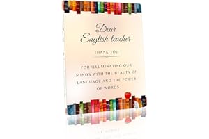 BULBACRAFT English Teacher Gifts for Women & Men - Teacher Appreciation Plaque "Dear English Teacher, Thank You For Illuminating Our Minds With The Beauty Of Language And The Power Of Words"