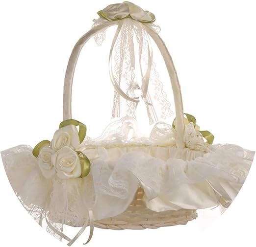 rose petal basket for wedding