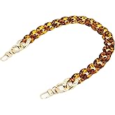 Havique Bag Chain Thin Purse Chain Handles Bag Strap Replacement Purse Charms for Handbags Extender Decorative Accessories, Acrylic Leopard Print 18"