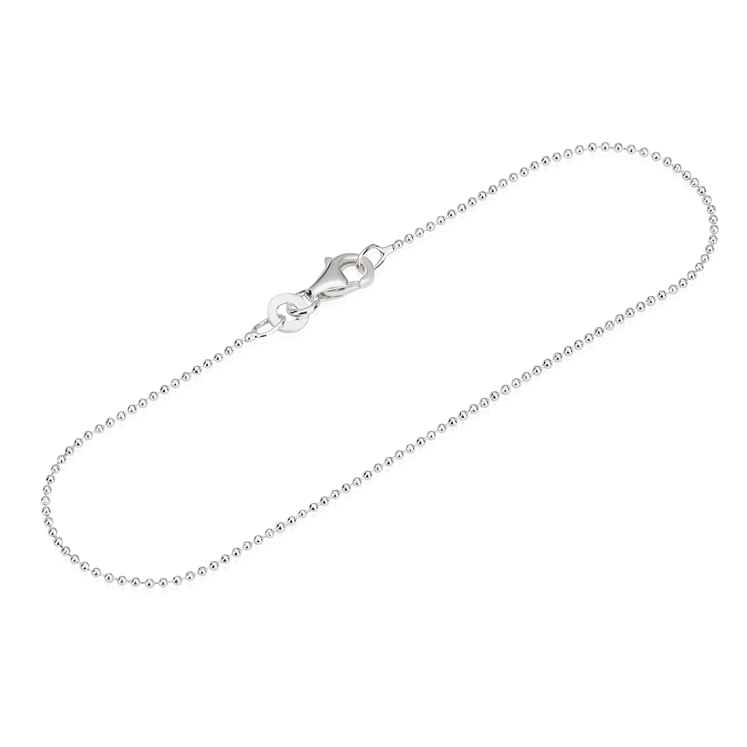 NKlaus silver 18cm 925 real sterling silver chain ball ladies children bracelet 1,00mm 1gr 5453