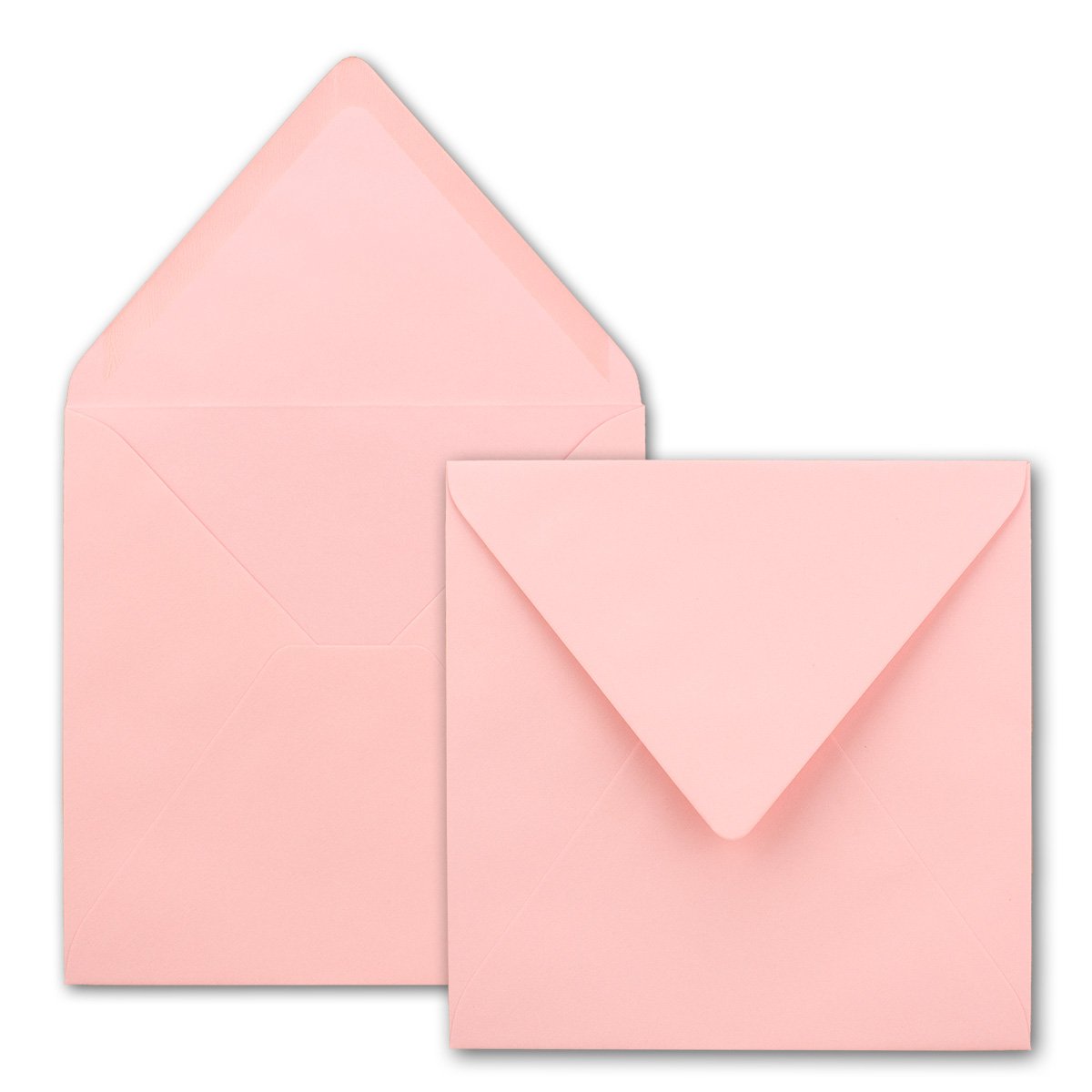 Square Envelopes & Rose – Very Strong – 250 g/m², 158 x 158 mm, Nassklebung, Top Flap // from the FarbenFroh Series by Gustav Neuser. 100 Umschläge Rose
