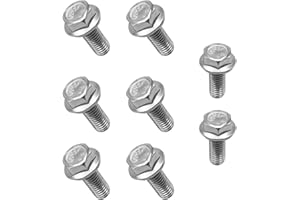 Kewucn 8 PCS Car Top Front Skid Plate Bolts, 304 Stainless Steel 12mm Hex Head Auto Skid Plate Bolts Compatible with 4Runner Tocoma FJ Tundra Sequoia Land Cruiser, Car Accessories