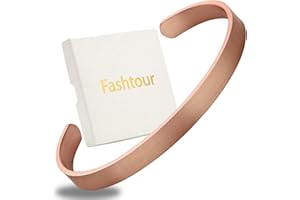 Fashtour Pure Copper Bracelet – Copper Bracelet for Men & Women – 100% Solid, Raw & Uncoated Handmade Hammered Tibetan Cuff Bangle