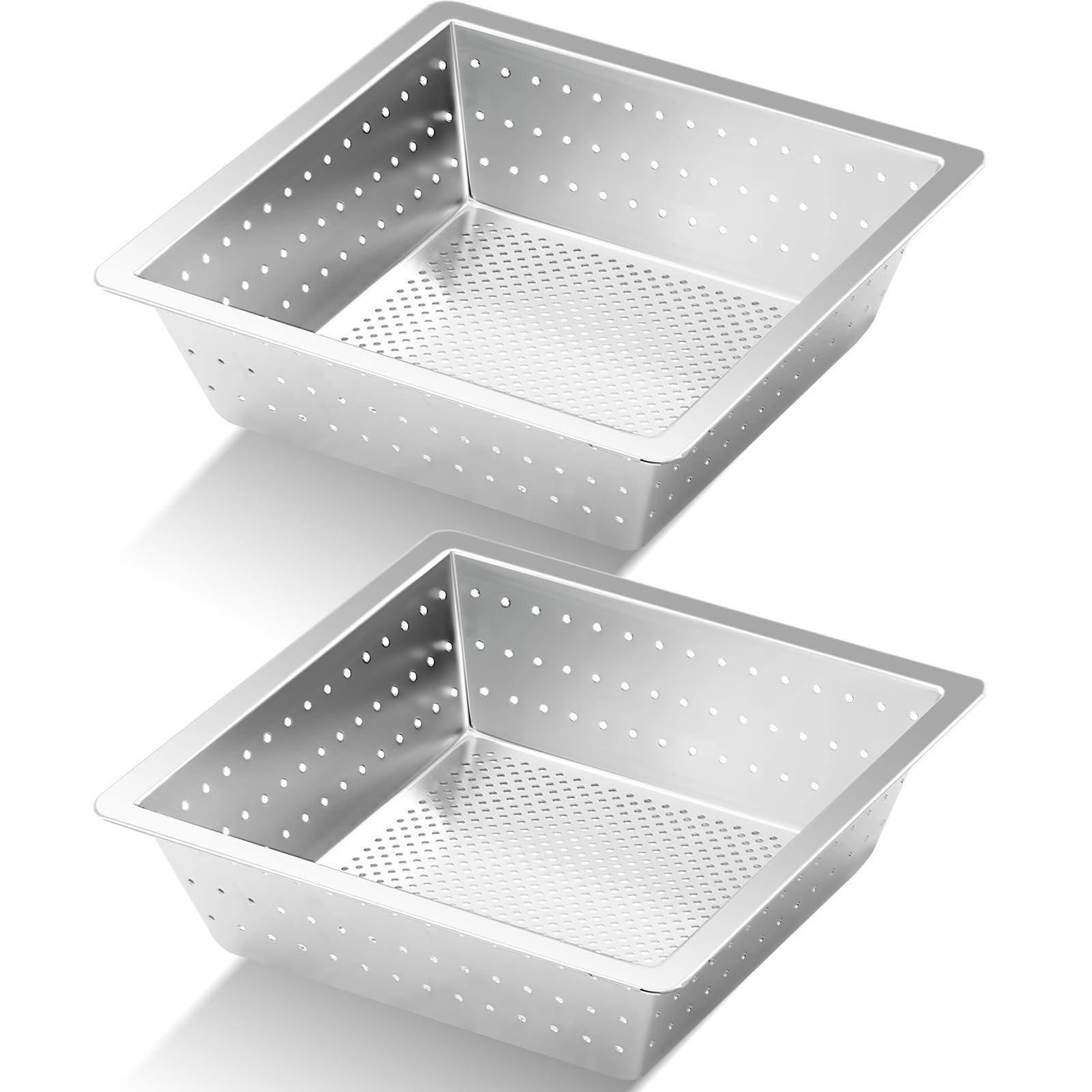 View 1 of ** ONLY ONE ** Tuanse 10 x 10 x 3 Inch Stainless Steel Commercial Floor Drain Strainer Square Floor Drain Filter Accessories for Commercial Kitchen Restaurant Diner Cafe
