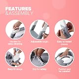 Kidoola Adjustable Potty Ladder Seat with Handles Foldable Non-Slip Grey view 4