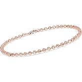 Bead Bracelet Jewelry For Women Italian Crafted 2.4MM 7 Inches In 14K White, Rose Or Yellow Gold Plated Sterling Silver With Lobster claw lock Gift For Her