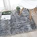 OJIA Deluxe Soft Fuzzy Fur Rugs Faux Sheepskin Shaggy Area Rugs Fluffy Modern Kids Carpet for Living Room Bedroom Sofa Bedside Decor(4 x 6ft, Grey)