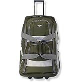Olympia U.S.A. 22 inch Carry On 8 Pockets Wheeled Rolling Duffel Bag Water Resistant Luggage Lightweight Travel Suitcase with Retractable Handle