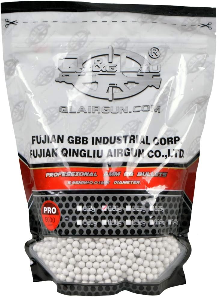 QingLiu Airgun 0.20g Airsoft BBS - 5000 Rounds 6mm BBS - for Airsoft Guns Pistols Rifles AEGs : Sports & Outdoors