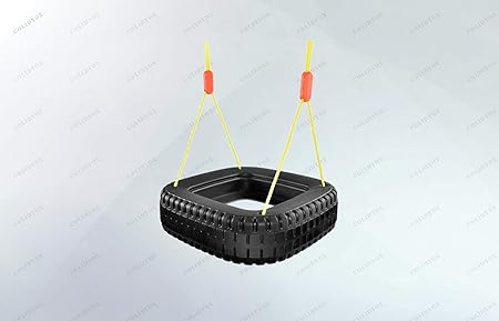 Amazon Colidyox タイヤブランコ ベーシックなブランコハンガーや高耐久スイベルに取り付けられ スピニングとツイストの楽しさをさらに高めます 四隅からぶら下げて安定性を高めます 複数の子ども用に設計されています ジャングルジム ブランコ おもちゃ