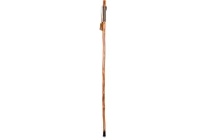 FOREST PILOT Pure Fir Wood Concise Style Walking Stick for Hiking with Parachute Cord Warpped (Nature Color, 48 Inches, 1 Piece)