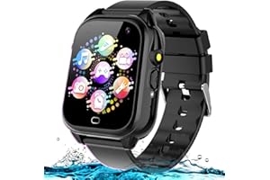 TGFBH Waterproof Game Smart Watch for Kids Age 3-12 with 26 Games Camera Video Music Player Alarm Clocks Pedometer Flashlight, HD Touch Screen Toddler Watches Boys Girls Gift Toy for Birthday Christmas