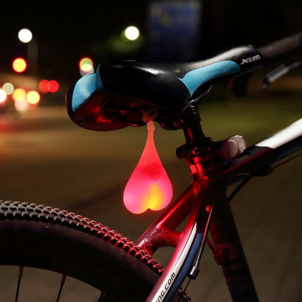 Crtch Bike Balls Tail Light, Bicycle Rear Light Waterproof Warning Taillight Cycling LED Night Back Flashlight (Red)