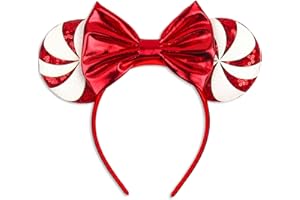 GENERIC Christmas Ears Headband Red Candy Headband for Christmas Headbands Hair Accessories for Women
