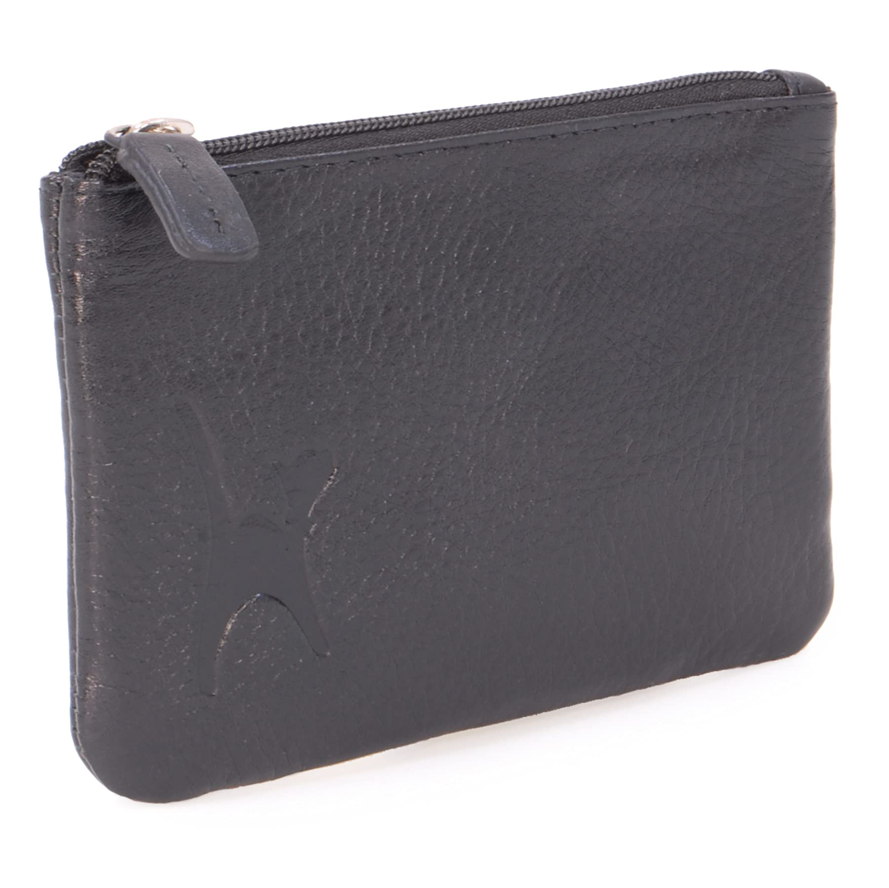 Catwalk Collection Handbags - Ladies Small Leather Coin Purse - Zip Pouch with Credit Card and Coin Pocket - RFID - Gift Boxed - Mimi - Black — image 1