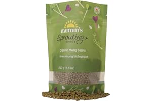 Mumm's Sprouting Seeds - Mung Bean | 250 Grams (8.8 oz) | Certified Organic & Non-GMO | High Germination Rate | Resealable Ba