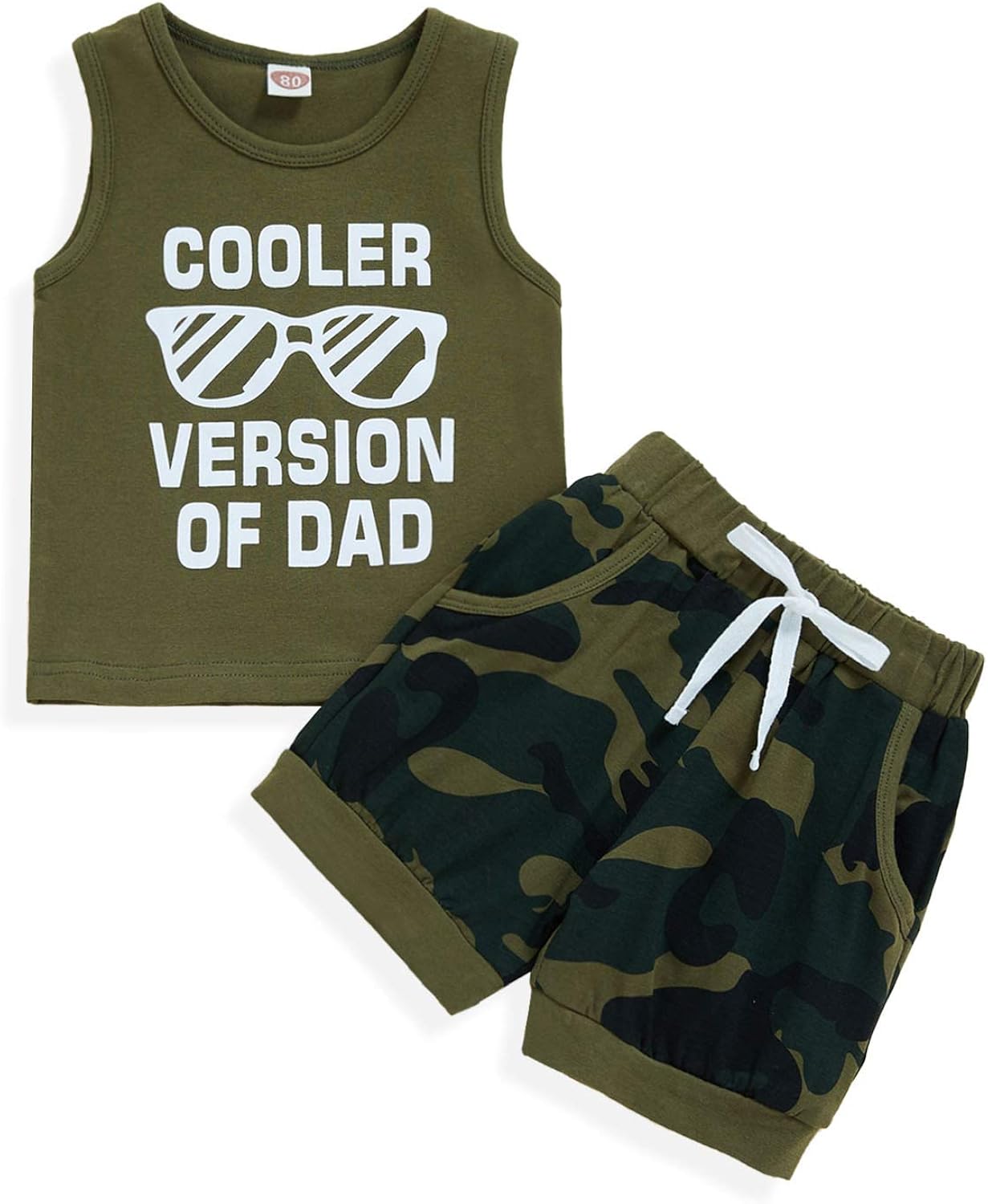 Baby Boy Shorts Clothes Toddler Cooler Version of Dad Print