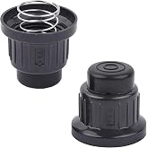 Qtcial 2-Pack AA Battery Push Button Igniter Caps for BBQ Spark Repair | 14.5mm x 50.5mm AA size, push button cover with steel spring for gas fire pit, grill, ignition replacement caps