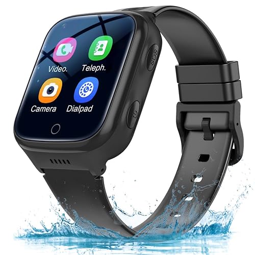 TEZILON 4G Elderly GPS Smart Watch Waterproof Phone Video Call SOS ...