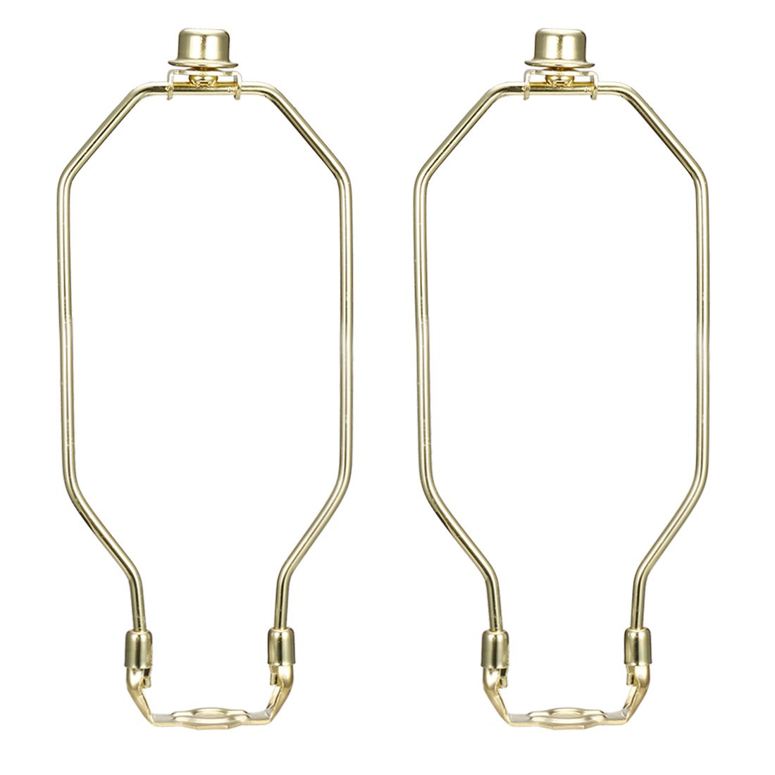 Sourcingmap Lamp Harp Finial Holder Set 12 Inch Polished Brass 2Pcs for Table and Floor Lamps