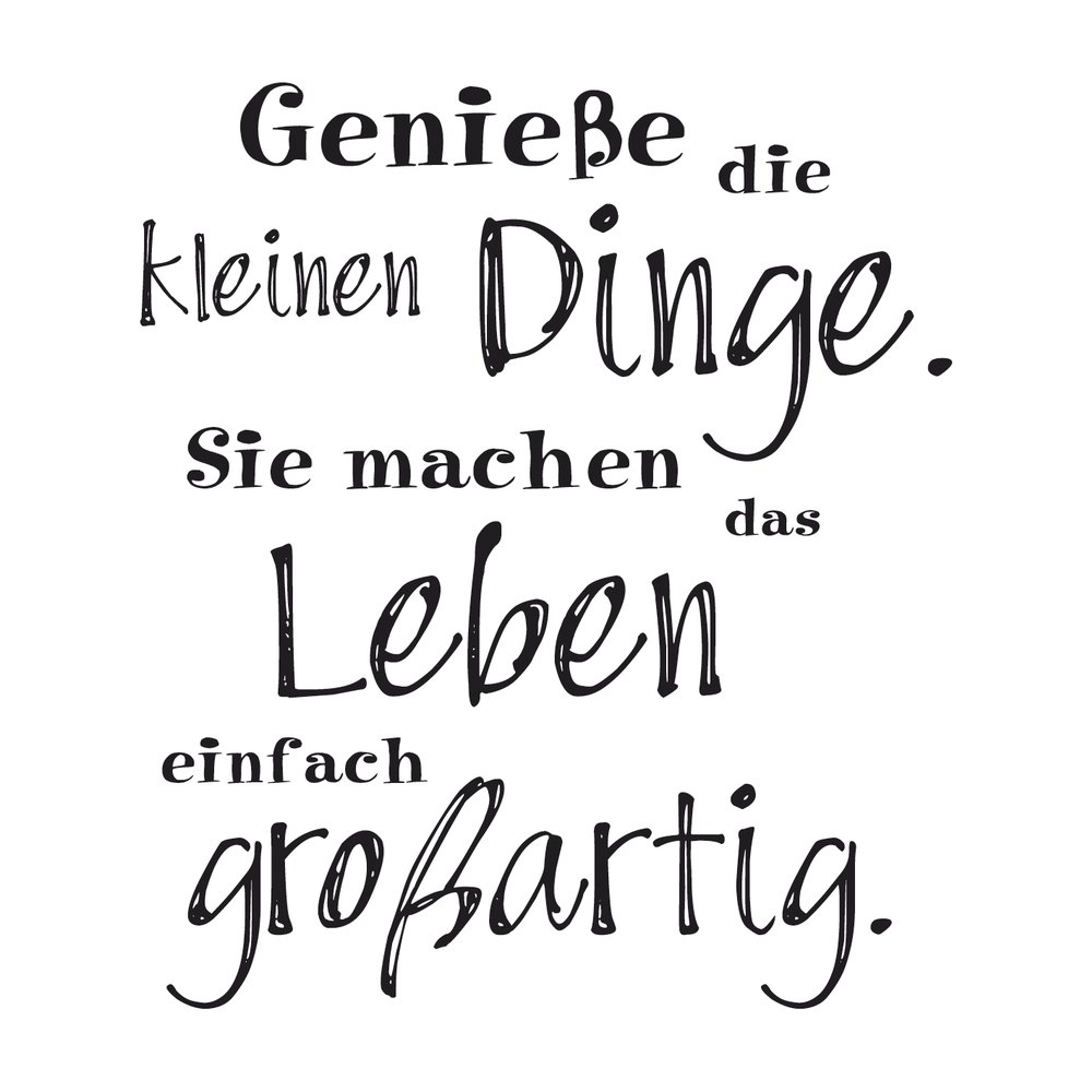 Rayher Wood Mounted Rubber Stamp with Inspirational Phrase for DIY Gift Tags, Thank You Notes and Card Making, Craft Stamp for Scrapbooking and Crafting, Butterer, 5x6cm, 29042000