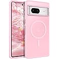 BENTOBEN for Google Pixel 7 Case [Compatible with Magsafe] Translucent Matte Magnetic Pixel 7 Case Magsafe Slim Shockproof Women Men Protective Phone Cases Cover for Google Pixel 7 6.4", Tender Pink