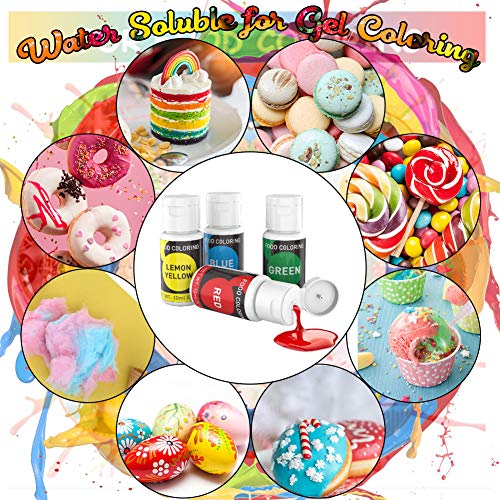 Gel Food Coloring, ValueTalks Edible Gel Based Food Color 4 Colors