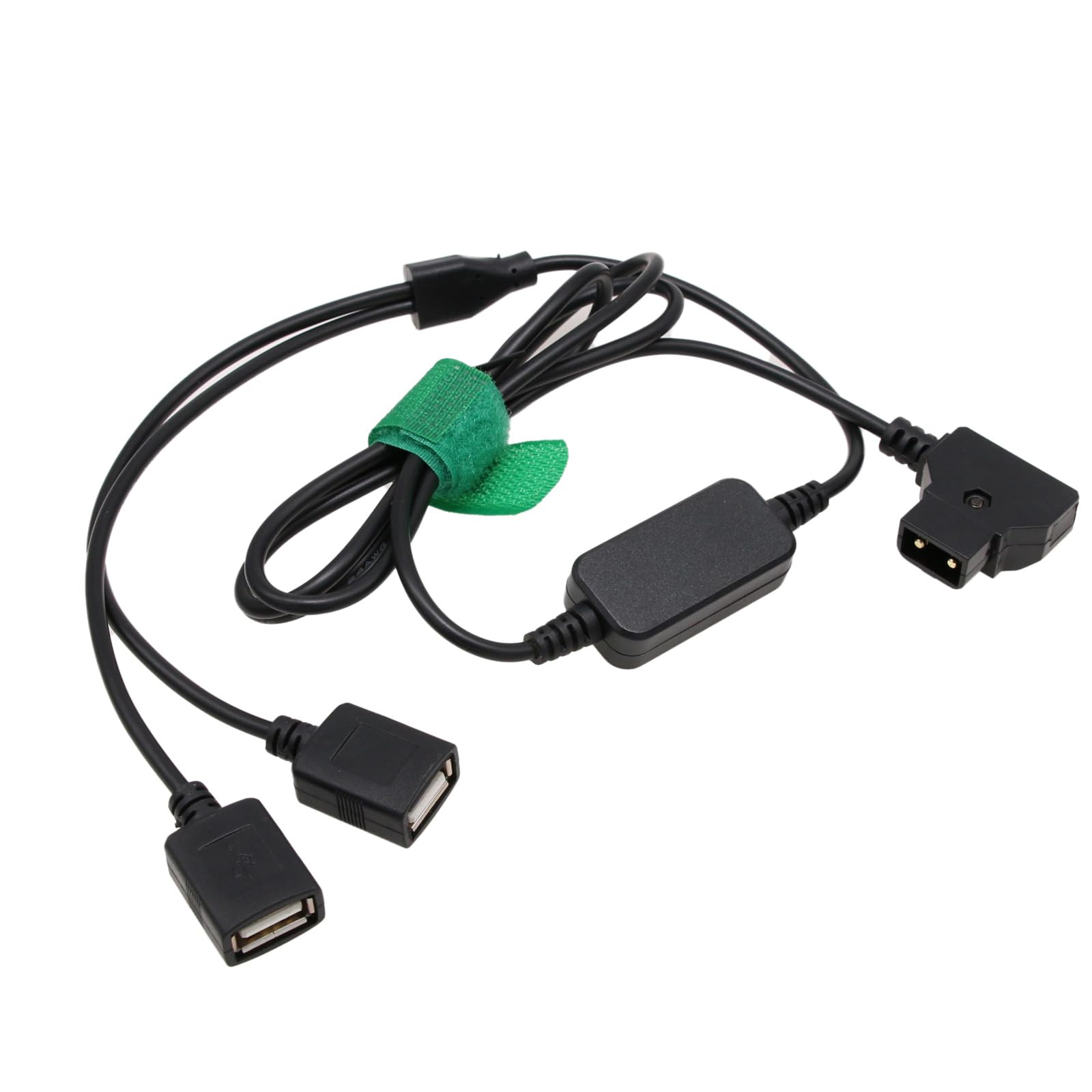 HangTon D-tap USB Power Converter Splitter Cable, 14.8V P-tap Male to 2x USB Female 5V 3A for for V-lock Gold Mount Battery to Phone