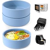 3Pcs ZHYEEDAA Silicone Egg Molds for Air Fryer &amp; Microwave &ndash; Reusable Individual Egg Bite Maker, BPA Free &amp; Dishwasher Safe, Perfect for Keto Breakfast, Meal Prep &amp; Egg Bites (Blue)