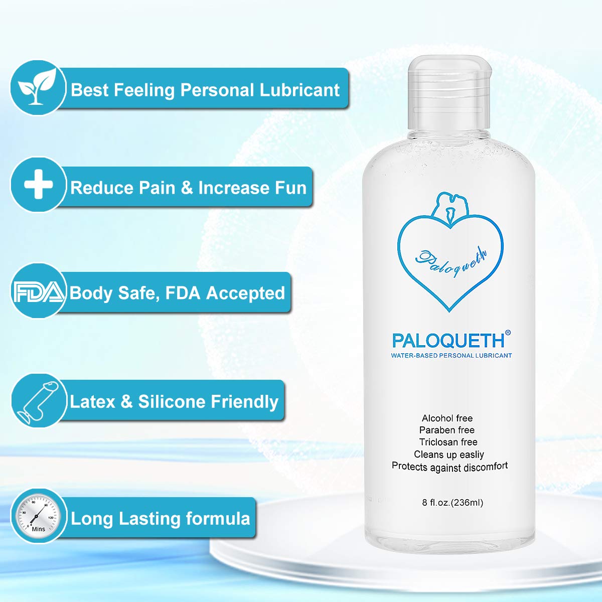 Water Based Lube for Women, PALOQUETH Personal Lubricants for Women