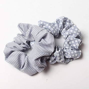 Amazon Com 2pcs Lot Stripes And Dots Elastic Scrunchies New Hot