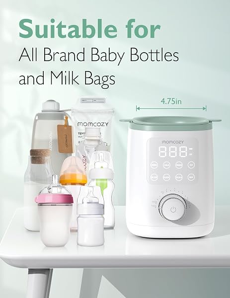MOMCOZY RETAIN NUTRIENTS BOTTLE WARMER, 9-IN-1 BABY BOTTLE WARMER WITH NIGHT LIGHT, ACCURATE TEMPERATURE TO PRESERVE FULLEST NUTRIENTS IN BREAST MILK, BOTTLE WARMERS FOR ALL BOTTLES