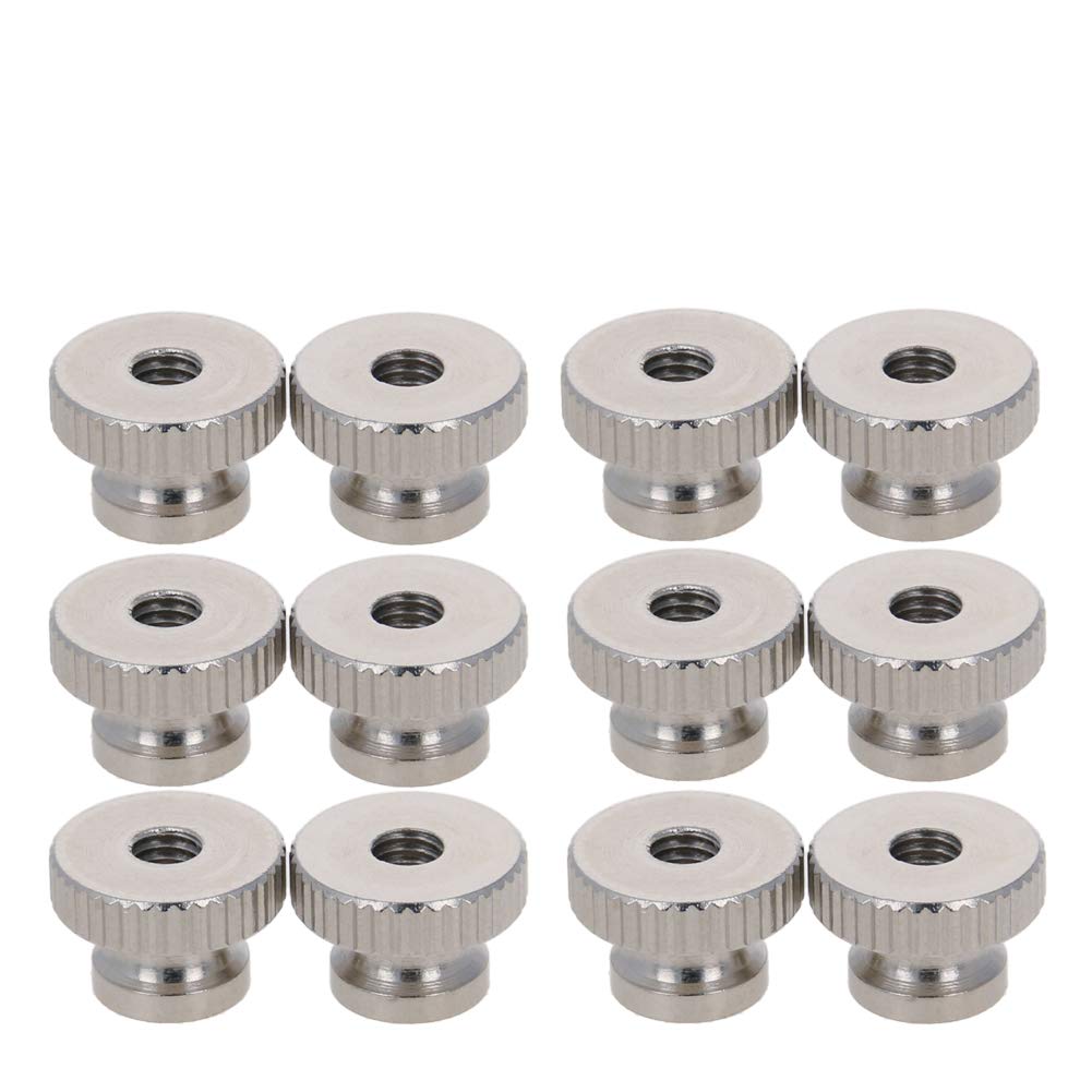 MroMax Knurled Thumb Nuts Thread M4 12pcs Stainless Steel Round Knobs Commonly Use for 3D Printers Parts