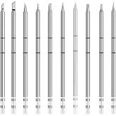 T12 Soldering Iron Tips, 10 Type，Replacement Tip, For FX-951 FX-950 FM-203 | T12-C4 BC2 BL K KU D24 D4 JS02 I ILS, Replacement Tip, For FX-951 FX-950 FM-203 Rework Station