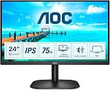 AOC 24B2XH 24IN FHD IPS 75Hz Frameless Monitor 1920x1080 HDMI VGA