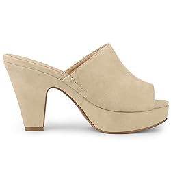 Allegra K Women's Open Toe Platform Chunky Heel