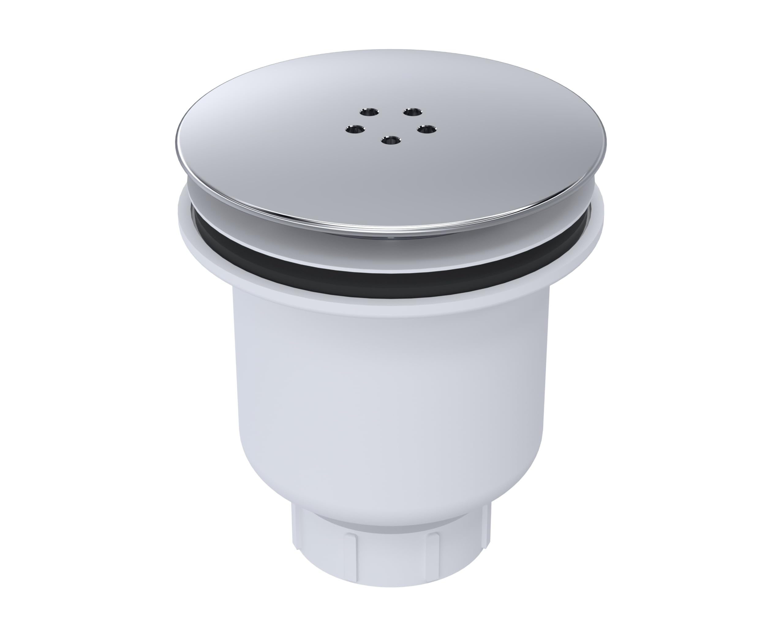 nuie SWB001 Modern Bathroom Fast Flow Straight Shower Tray Waste, 115 x 145 x 115mm, Chrome