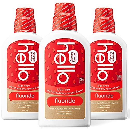 Hello Kids Wild Strawberry Natural Flavor Anticavity Fluoride Rinse ...