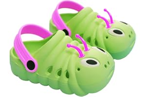 JUXI Toddler Clogs Girls Boys Clogs Garden Shoes Cartoon Slides Toddler Sandals Beach Kids Slippers