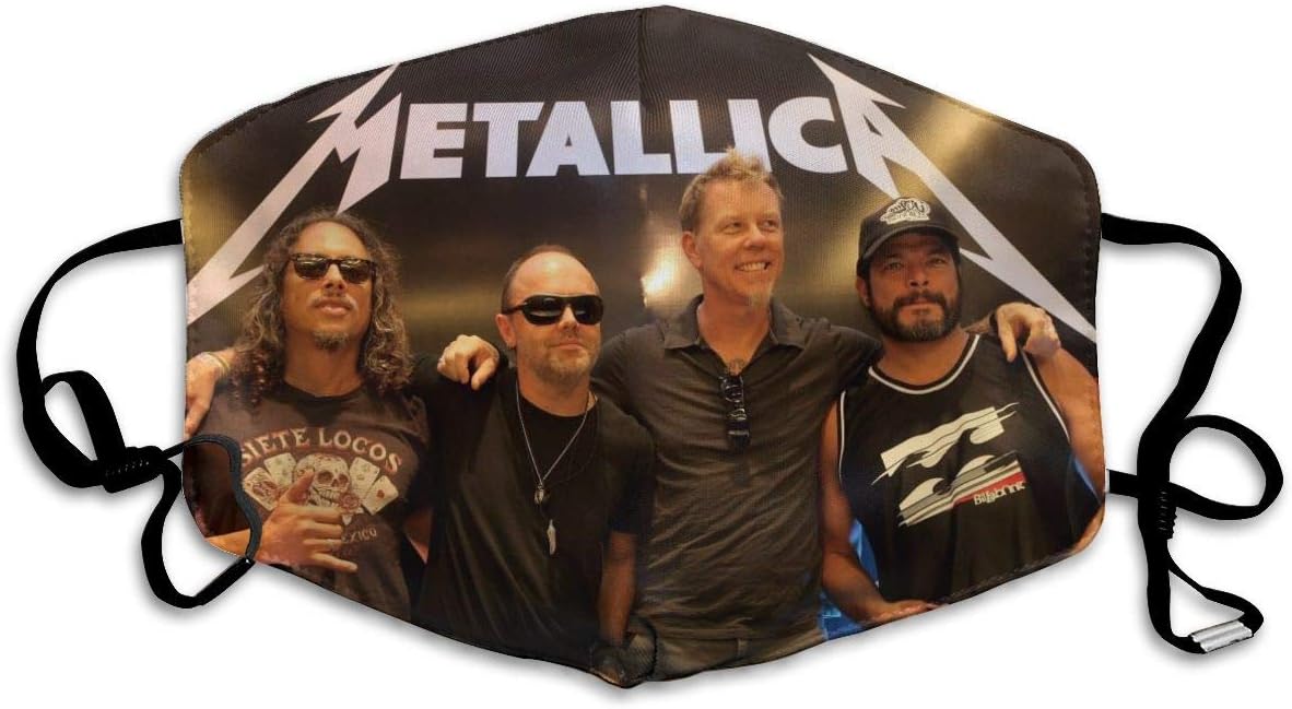 Metallica Member Poster Anti-Dust Anti-Influenza Virus Face Mask For Men Womens Kids Teens,Dustproo Mouth Mask For Smoke Allergies Outdoors Festivals Sport Dust With Adjustable Ear Loops