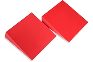 Trademark Innovations 12" Foam Incline Stretch Wedge - Set of 2 (Brick Red)