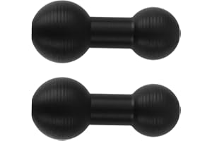 2pcs 20mm to 17mm Ball Mount Arm, Black Aluminum Alloy Ball Adapter Extension Connector for Secure Attachment for Mounting Ar