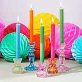 Talking Tables Sky Blue Glass Candlestick Holder 16cm Centerpiece view 5