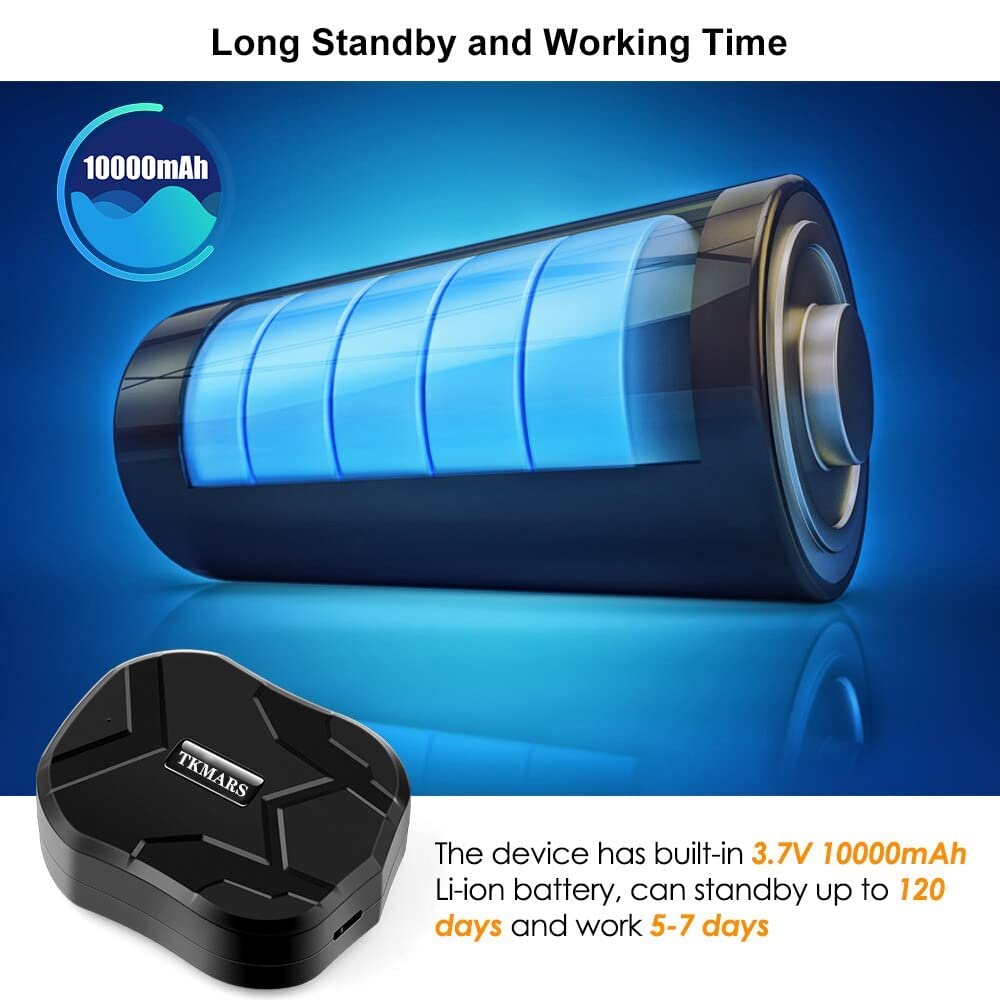 GPS Tracker for Vehicles 4G TK905B 10000mAh Long Battery Life, Car GPS Tracking Device Magnetic, Unlimited Distance Real-Time Tracking Rastreador Motorcycle Camping Car, APP No Subscription