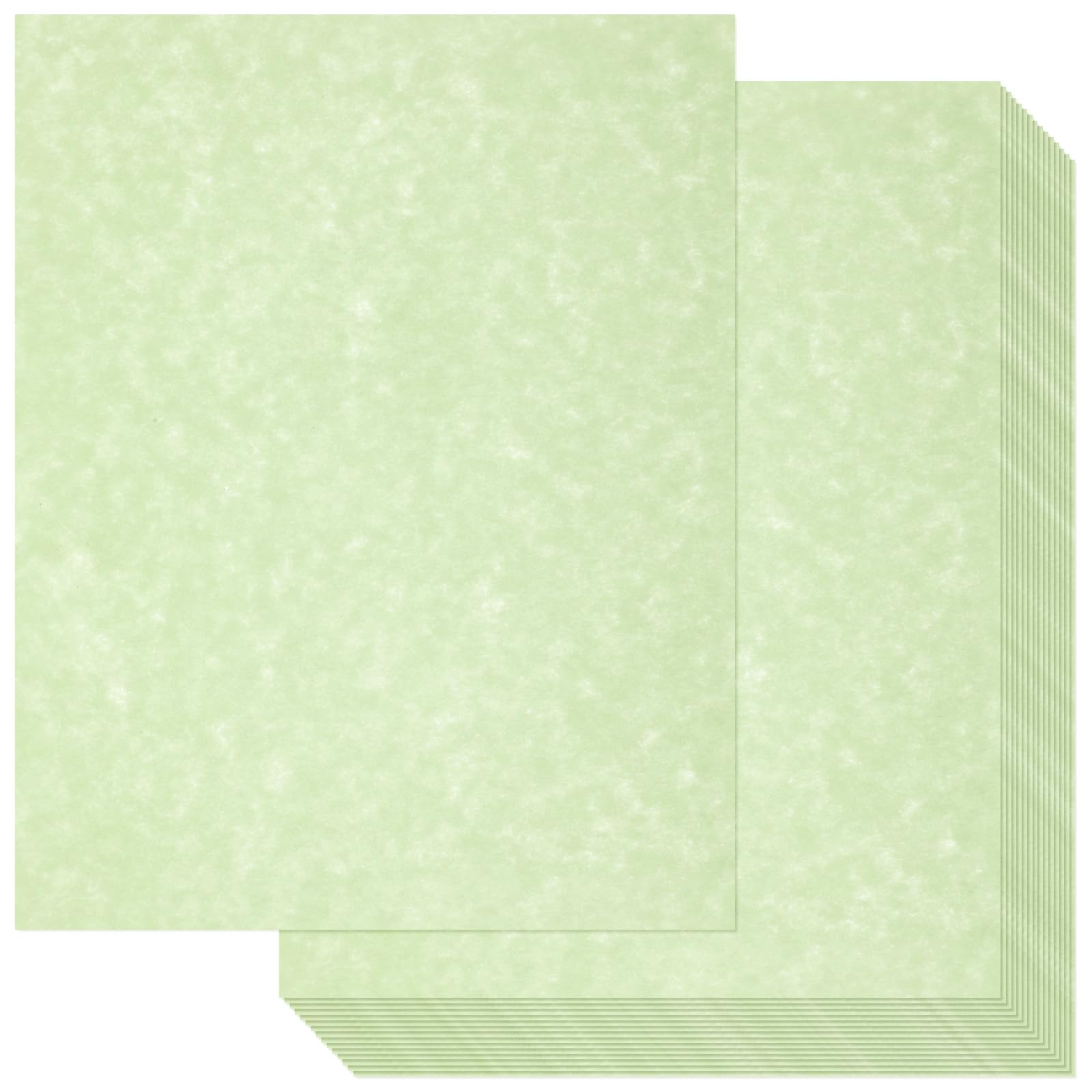 Photo 1 of Epakh 200 Sheets Old Age Parchment Paper 8.5 x 11 Inch Standard Letter Vintage Colored Old Parchment Semblance Double Side Printing Paper (Green)